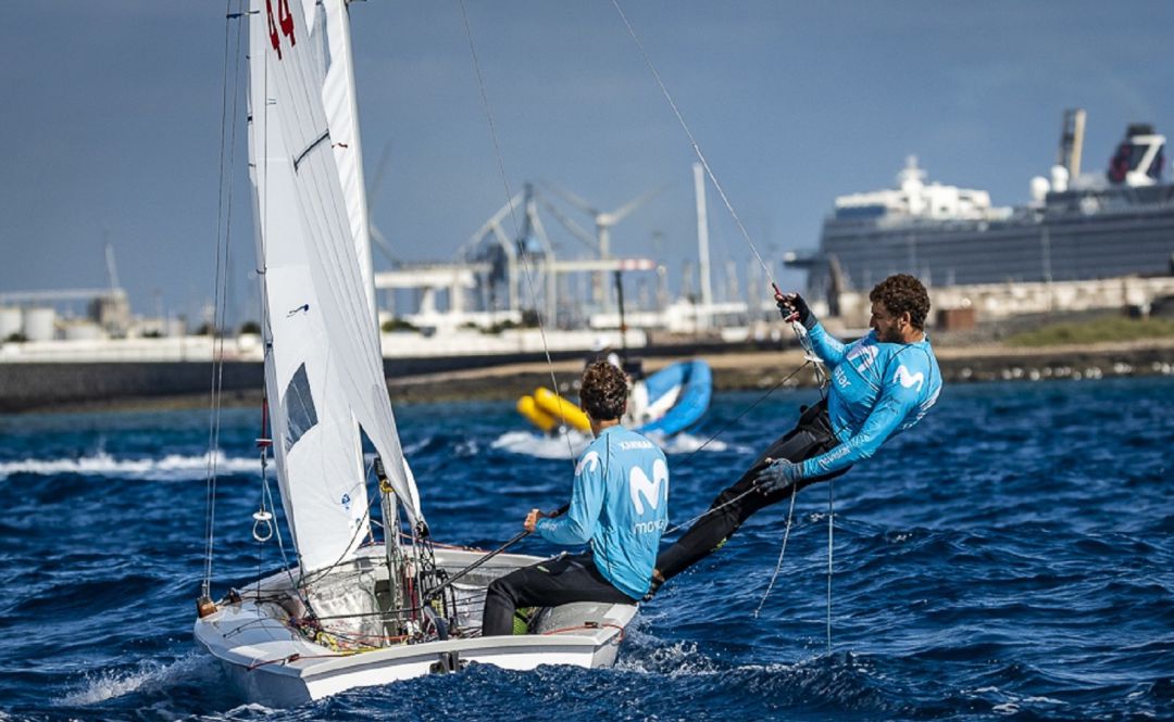 Jordi Xammar y Nicolás Rodriguez en una de las regatas disputadas en Lanzarote. Jordi Xammar y Nicolás Rodriguez en una de las regatas disputadas en Lanzarote.