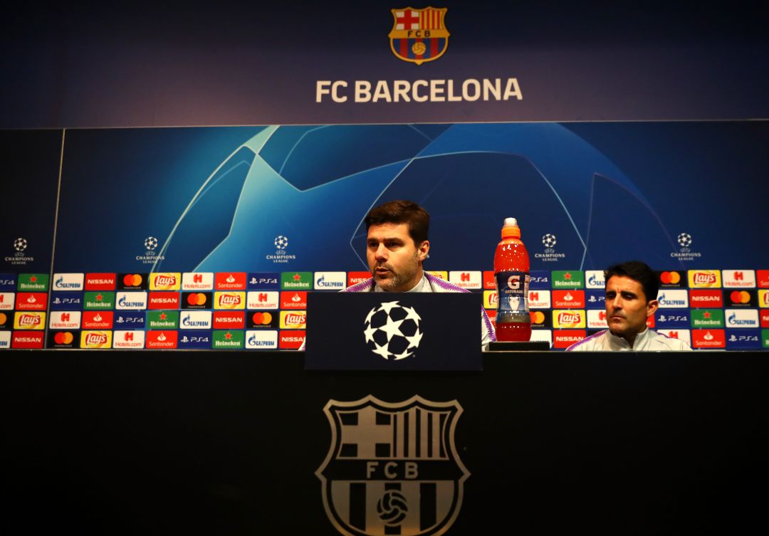 Pochettino, durante una rueda de prensa en el Camp Nou (imagen de archivo) Pochettino, durante una rueda de prensa en el Camp Nou (imagen de archivo)