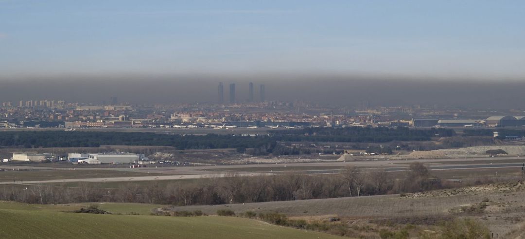 Boina de contaminación sobre la ciudad de Madrid Boina de contaminación sobre la ciudad de Madrid