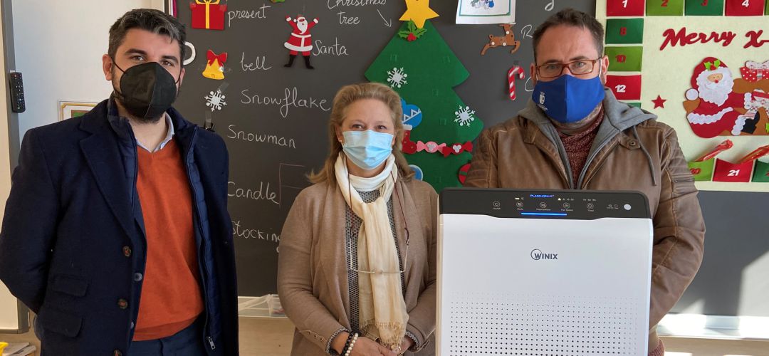 El alcalde y el concejal de Educación visitan el colegio Navas de Tolosa El alcalde y el concejal de Educación visitan el colegio Navas de Tolosa