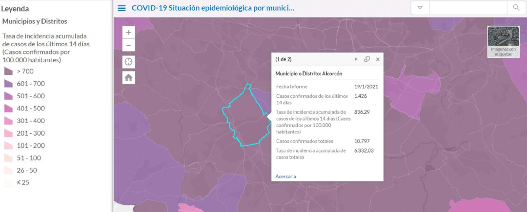 Mapa epidemiológico de Alcorcón Mapa epidemiológico de Alcorcón