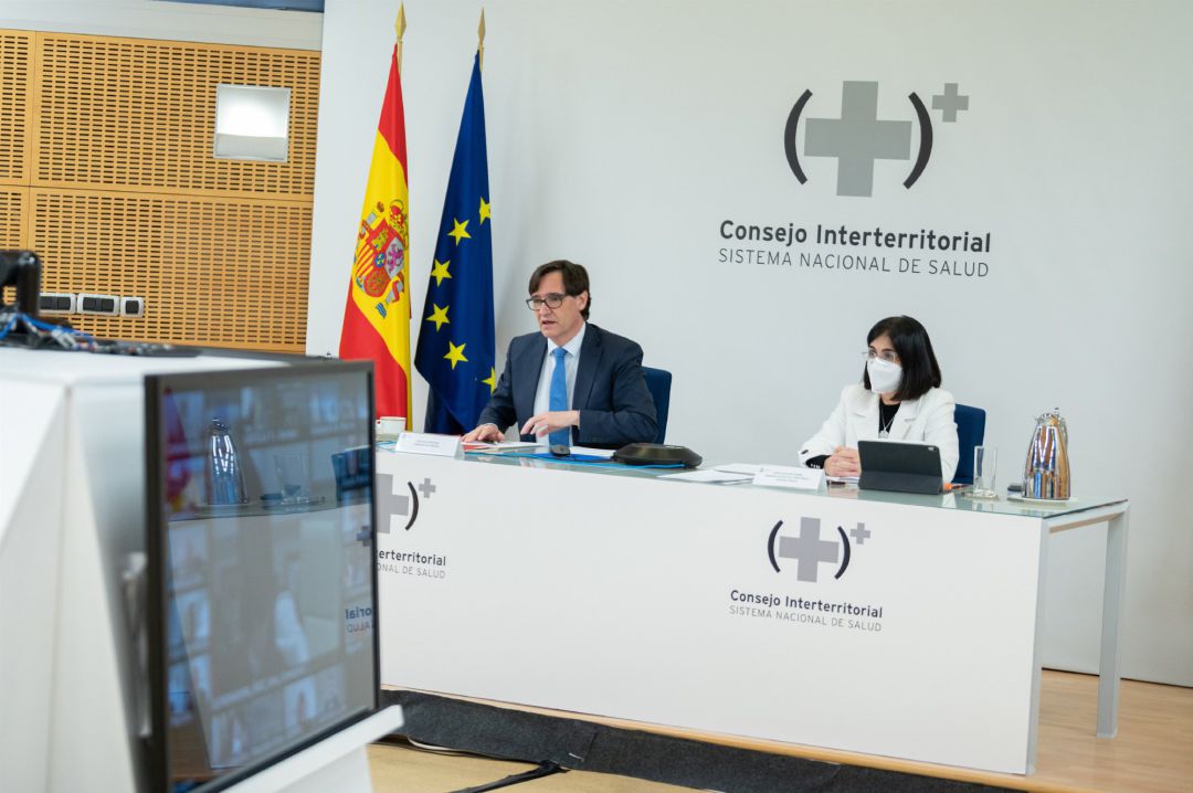 Salvador Illa y Carolina Darias durante el Consejo Interterritorial del Sistema Nacional de Salud, el pasado de enero de 2020. Salvador Illa y Carolina Darias durante el Consejo Interterritorial del Sistema Nacional de Salud, el pasado de enero de 2020.