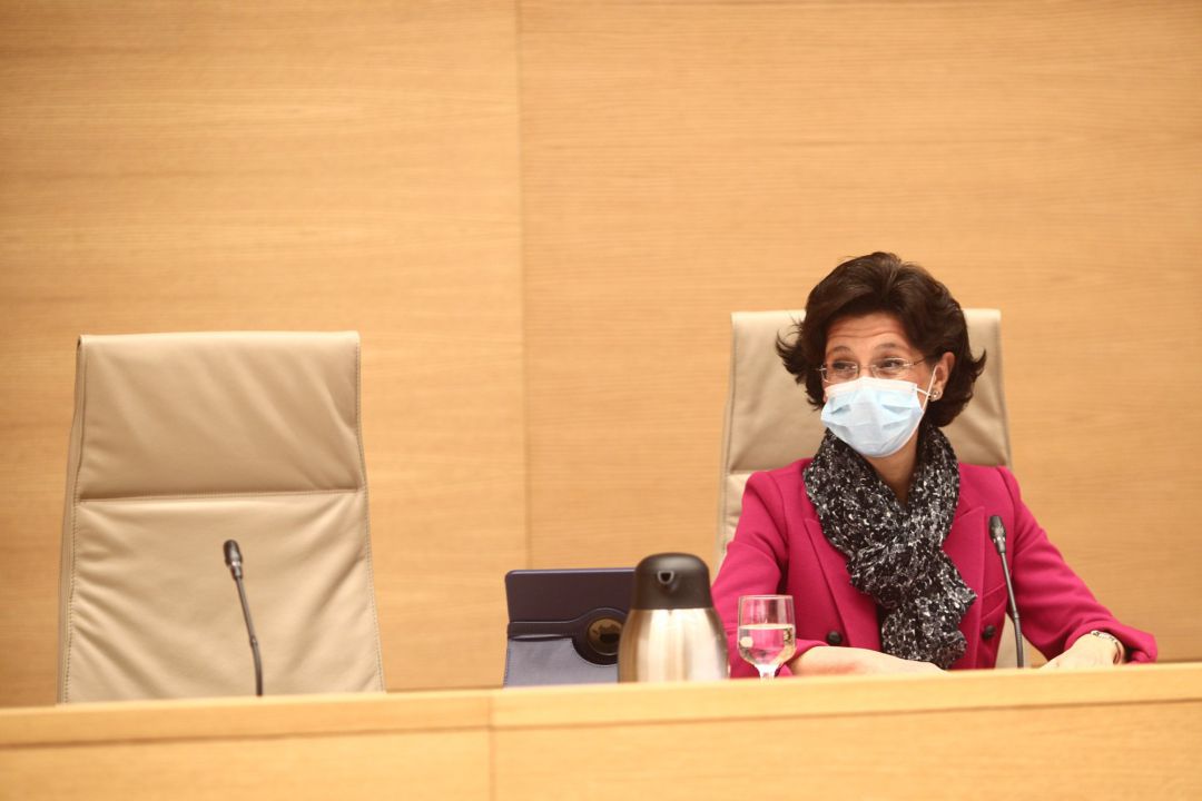 La presidenta del Tribunal de Cuentas, María José de la Fuente, durante una sesión de la Comisión Mixta para las Relaciones con el Tribunal de Cuentas en el Congreso La presidenta del Tribunal de Cuentas, María José de la Fuente, durante una sesión de la Comisión Mixta para las Relaciones con el Tribunal de Cuentas en el Congreso