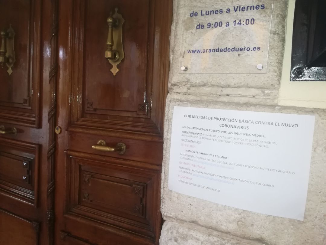 Imagen de archivo del cierre de las dependencias municipales esta primavera Imagen de archivo del cierre de las dependencias municipales esta primavera