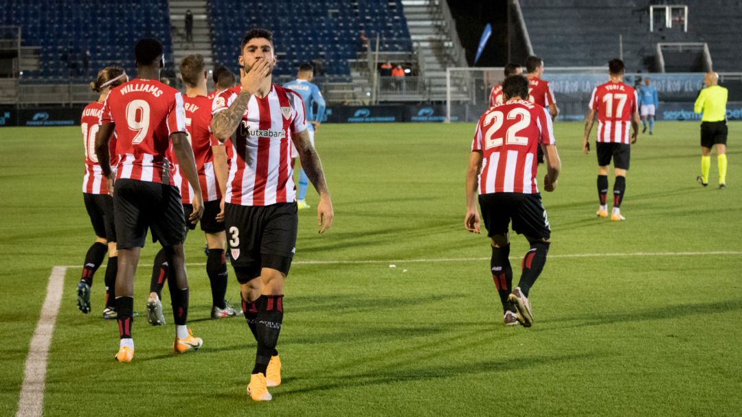 Núñez celebra el gol que ha dado el pase de ronda al Athletic en Ibiza Núñez celebra el gol que ha dado el pase de ronda al Athletic en Ibiza