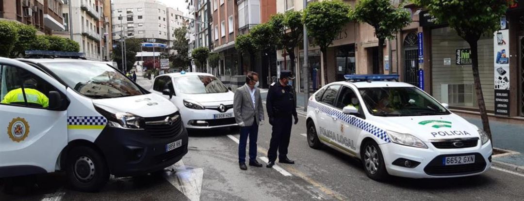 Policía local en Jaén capital. Policía local en Jaén capital.