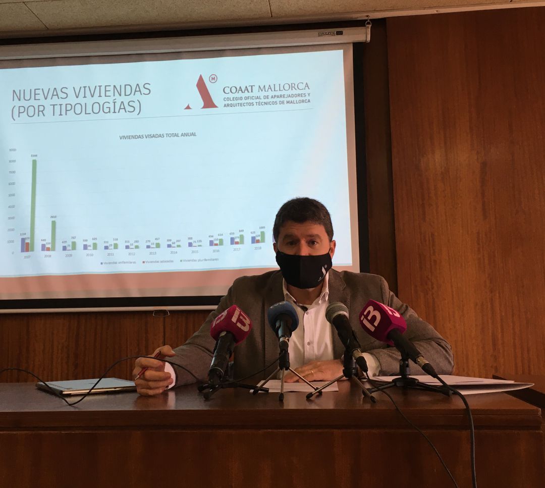 El presidente del colegio de Aparejadores de Mallorca, Daniel Tur El presidente del colegio de Aparejadores de Mallorca, Daniel Tur