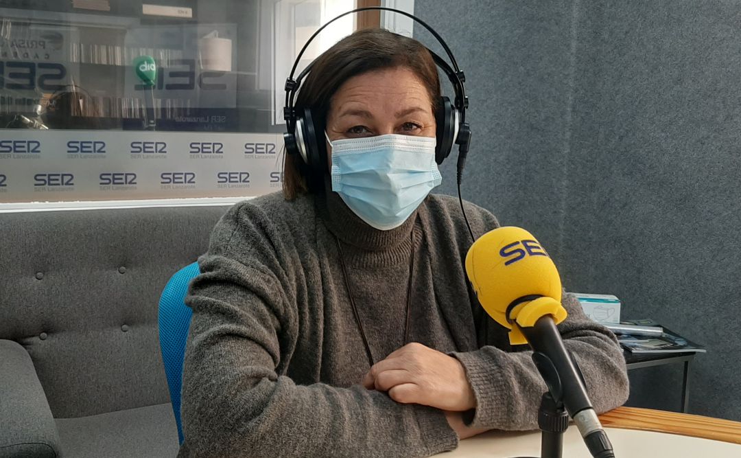 Ástrid Pérez, alcaldesa de Arrecife, en los estudios de SER Lanzarote. Ástrid Pérez, alcaldesa de Arrecife, en los estudios de SER Lanzarote.