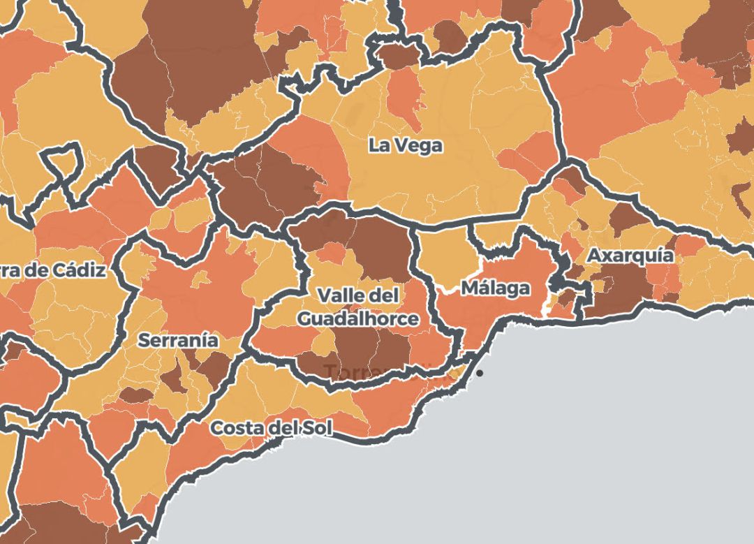 MapaCovid de la provincia de Málaga MapaCovid de la provincia de Málaga