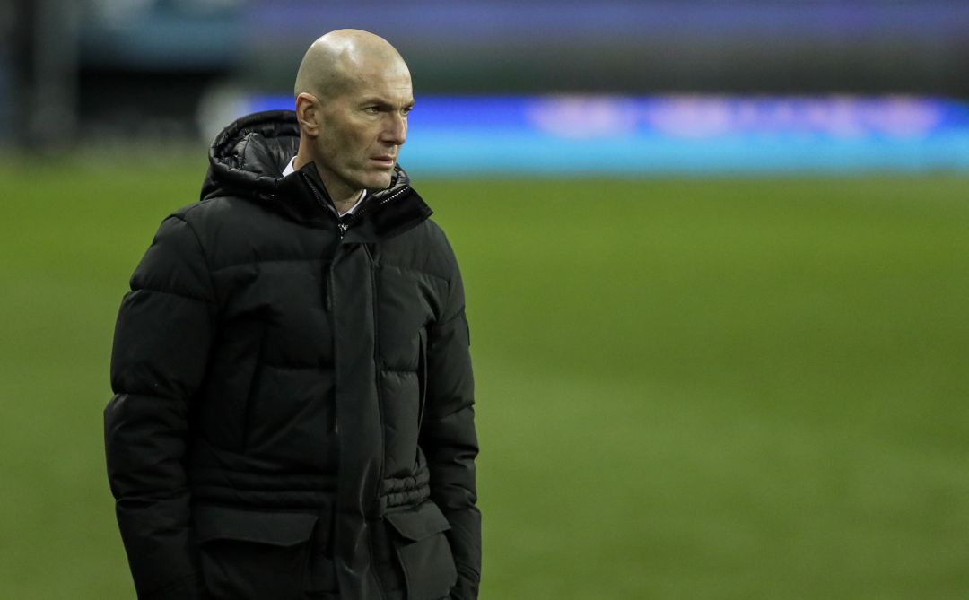 Zidane, durante el partido de Copa frente al Alcoyano Zidane, durante el partido de Copa frente al Alcoyano