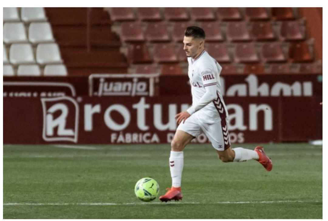 Liberto, durante un partido con el Albacete Liberto, durante un partido con el Albacete