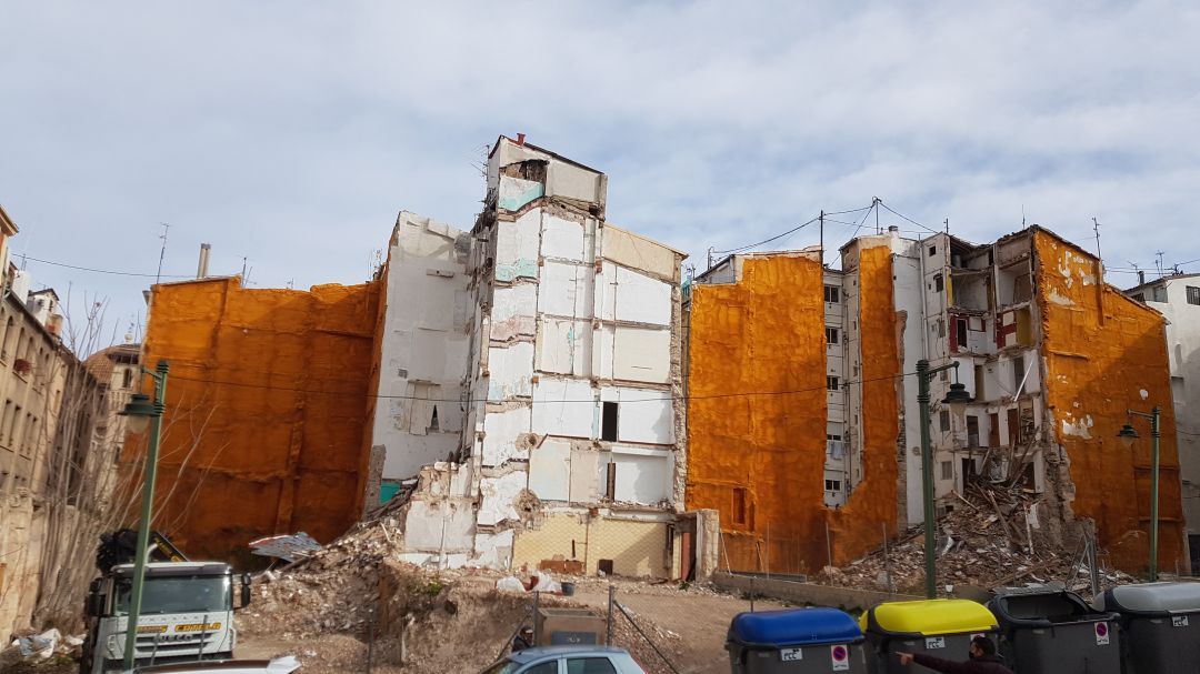Inmuebles de la calle calle San Agustín un año después del desplome a causa de la borrasca Gloria Inmuebles de la calle calle San Agustín un año después del desplome a causa de la borrasca Gloria