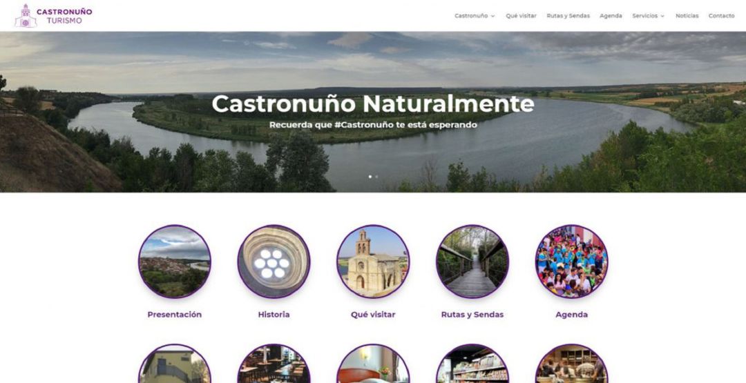 Aspecto que presenta la nueva página web del Ayuntamiento de Castronuño Aspecto que presenta la nueva página web del Ayuntamiento de Castronuño