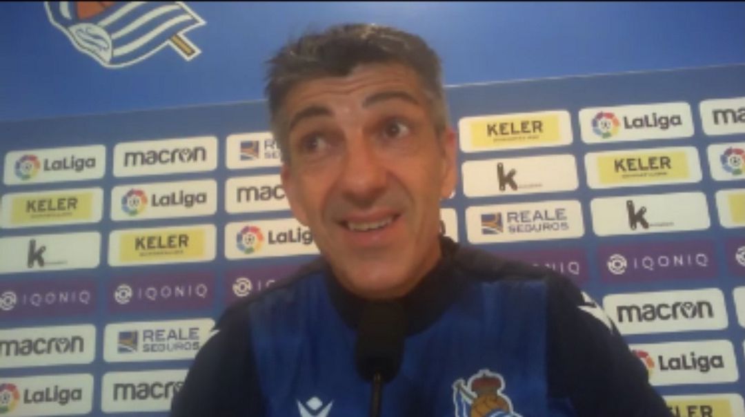 Imanol sonríe en la atención a los medios en Zubieta Imanol sonríe en la atención a los medios en Zubieta