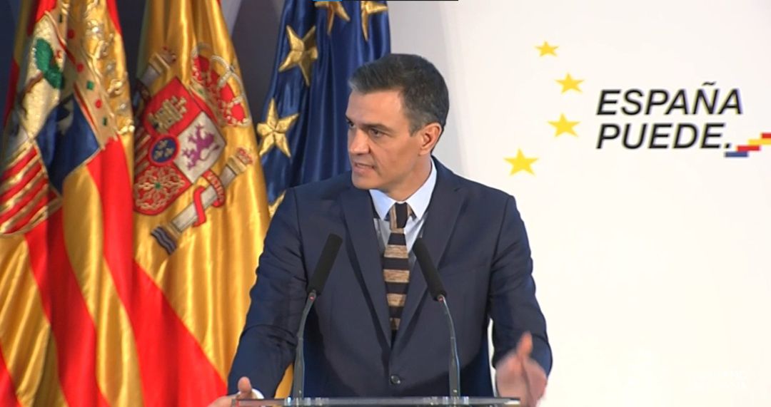 El presidente del Gobierno, Pedro Sánchez, presenta el Plan de Recuperación, Transformación y Resiliencia de la Economía Española en el Palacio de Congresos de Zaragoza El presidente del Gobierno, Pedro Sánchez, presenta el Plan de Recuperación, Transformación y Resiliencia de la Economía Española en el Palacio de Congresos de Zaragoza