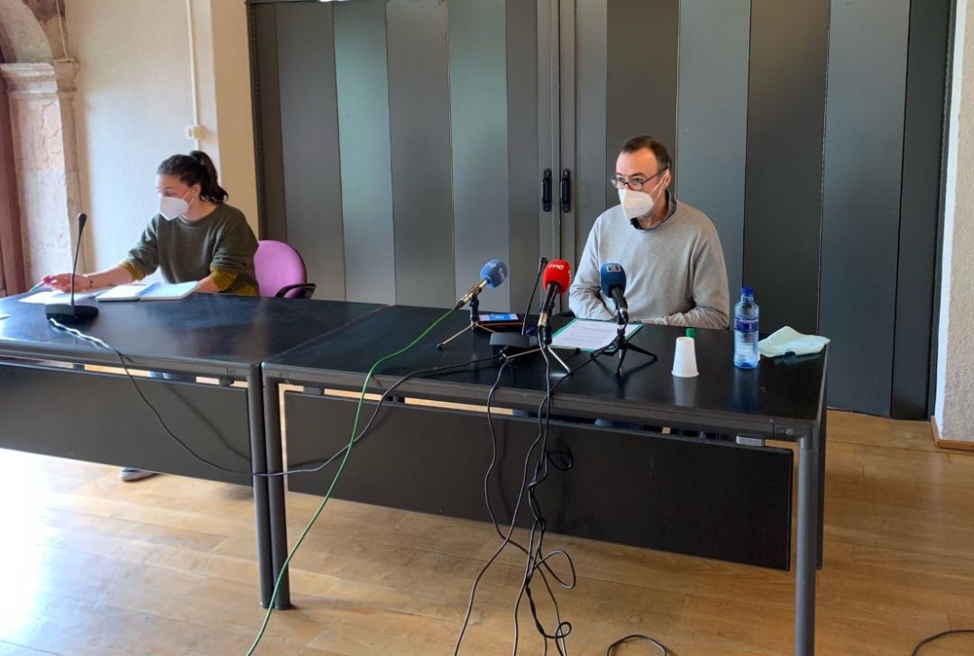 El alcalde, José Luis Trabanco, durante la prensa. El alcalde, José Luis Trabanco, durante la prensa.