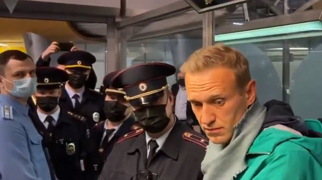 Momento de la detención del Alexéi Navalni a su llegada al aeropuerto de Moscú el 17 de enero Momento de la detención del Alexéi Navalni a su llegada al aeropuerto de Moscú el 17 de enero