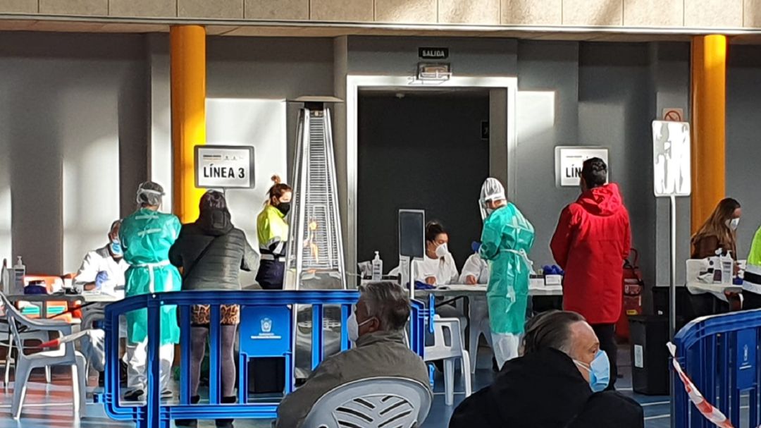 Imagen de la primera jornada de cribado en Sant Antoni Imagen de la primera jornada de cribado en Sant Antoni