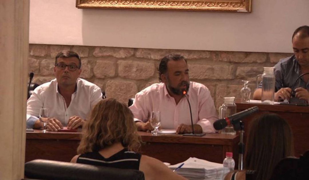 Miguel Ángel Higueras y Gerardo Ruiz del Moral durante un pleno Miguel Ángel Higueras y Gerardo Ruiz del Moral durante un pleno