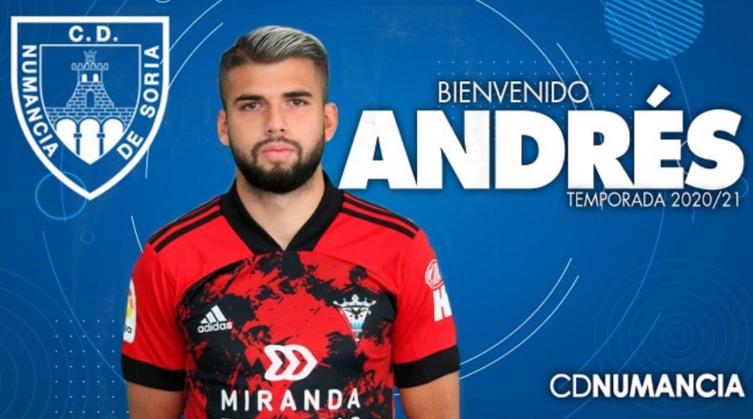 Andrés García, primer fichaje numantino del mercado invernal. Andrés García, primer fichaje numantino del mercado invernal.