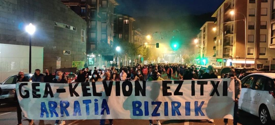 Trabajadores de Kelvion se manifiestan contra el cirerre de la planta de Igorre (Bizkaia) Trabajadores de Kelvion se manifiestan contra el cirerre de la planta de Igorre (Bizkaia)