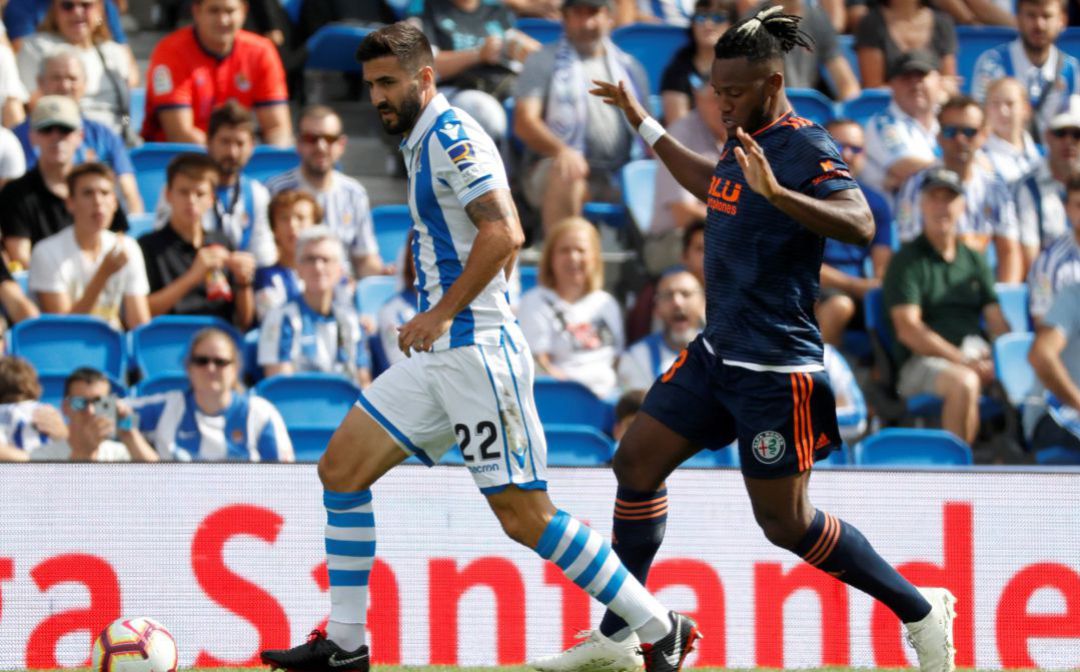Raúl Navas durante su etapa en la Real Sociedad Raúl Navas durante su etapa en la Real Sociedad