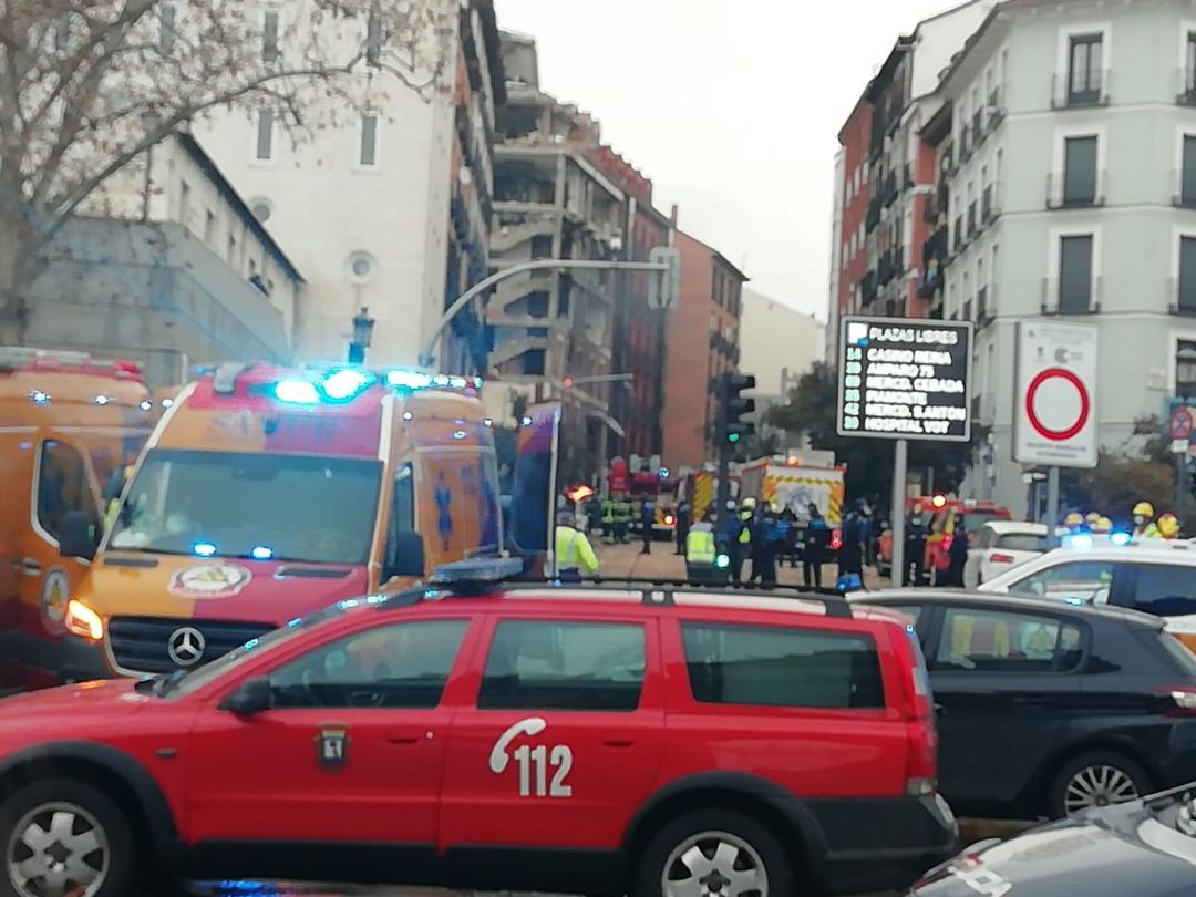 Una imagen del despliegue de las emergencias madrieleñas Una imagen del despliegue de las emergencias madrieleñas