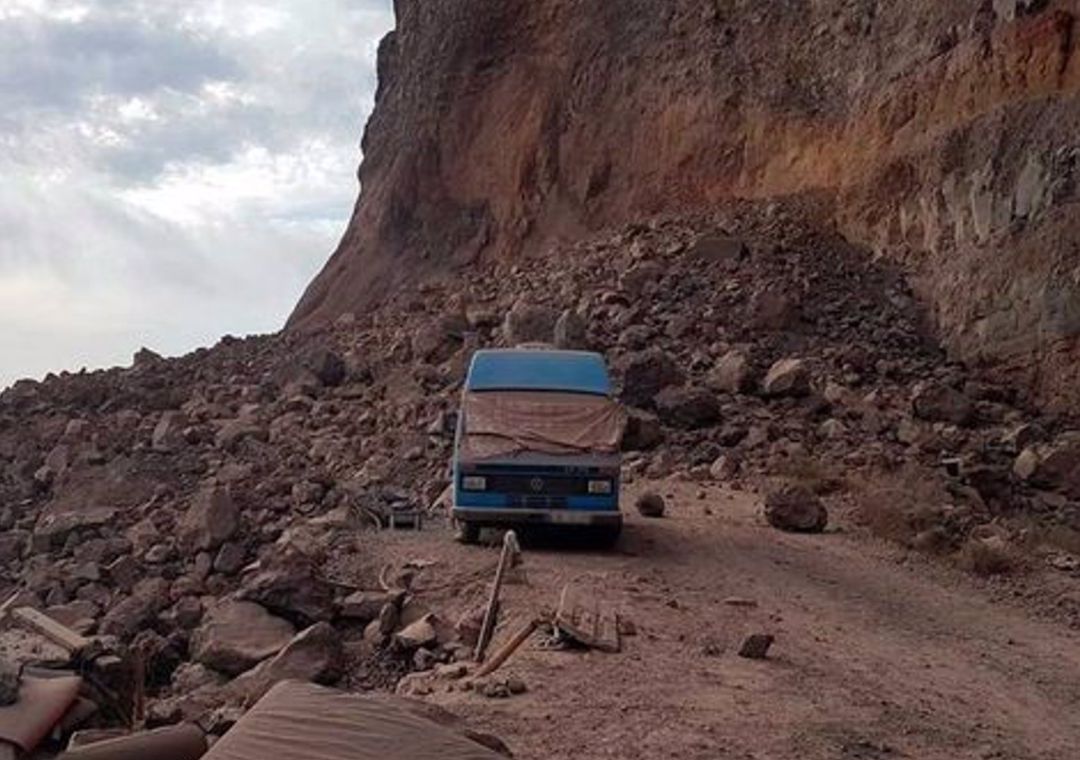 Deslizamiento de tierra en La Gomera Deslizamiento de tierra en La Gomera