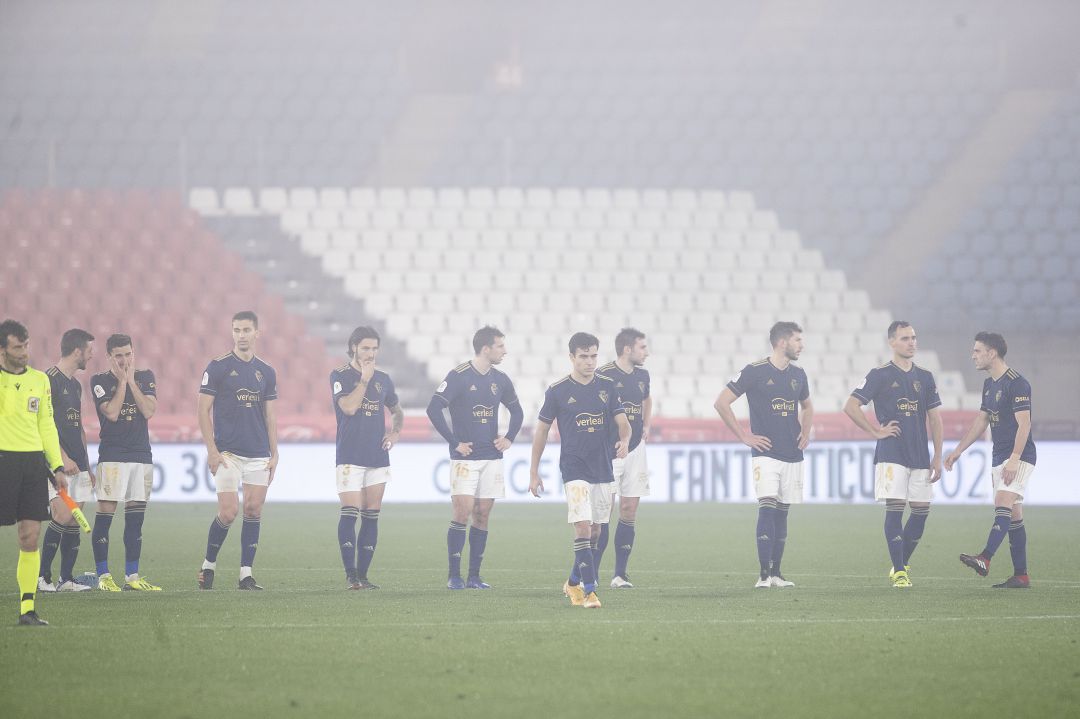 Los jugadores de Osasuna en la tanda de penaltis en la que cayeron eliminados en Almería Los jugadores de Osasuna en la tanda de penaltis en la que cayeron eliminados en Almería