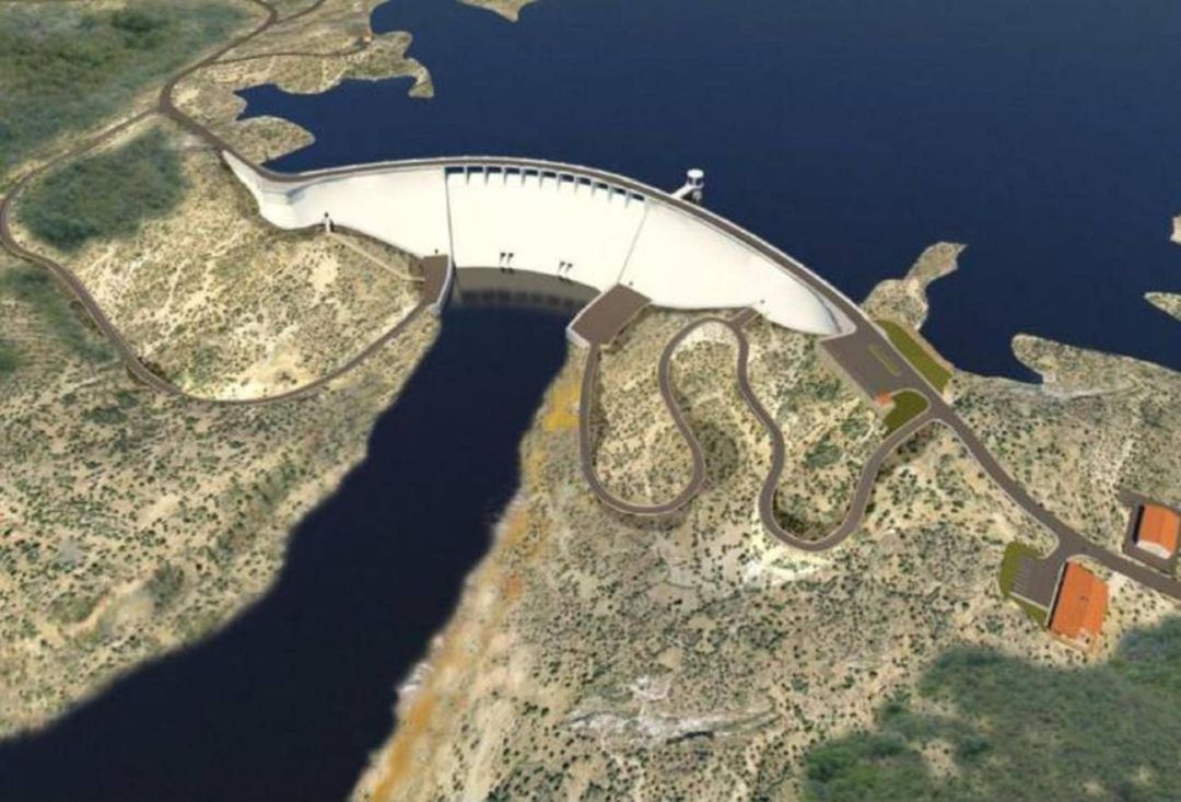 Imagen virtual de la futura Presa de Alcolea. Imagen virtual de la futura Presa de Alcolea.