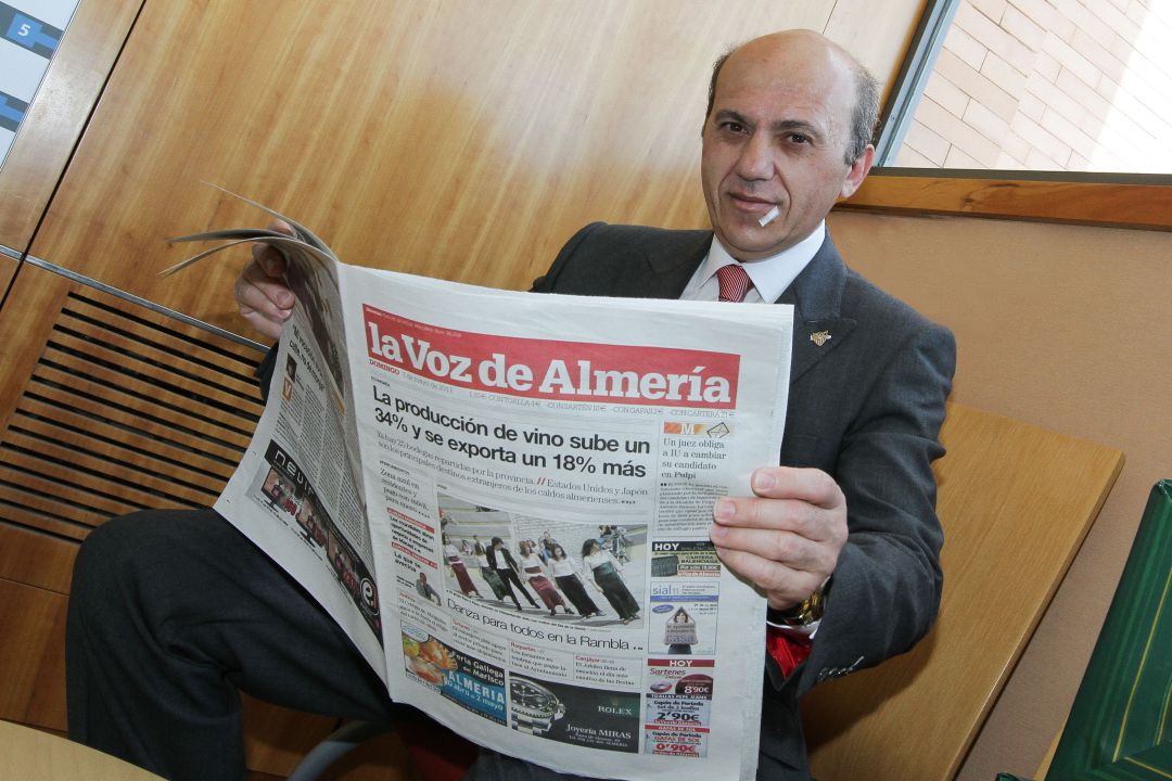 José María del Nido en la redacción de LA VOZ DE ALMERÍA. José María del Nido en la redacción de LA VOZ DE ALMERÍA.