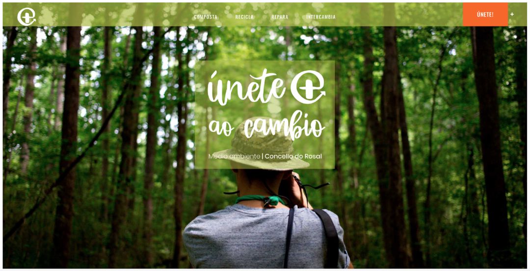 Portada de la página web dedicada al medioambiente en O Rosal. Portada de la página web dedicada al medioambiente en O Rosal.