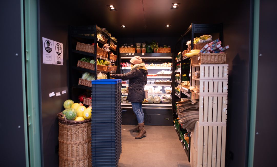 El supermercado alemán Edeka. El supermercado alemán Edeka.