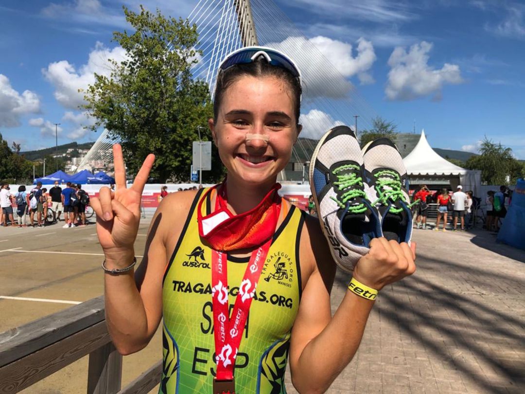 La triatleta de Ondara. La triatleta de Ondara.