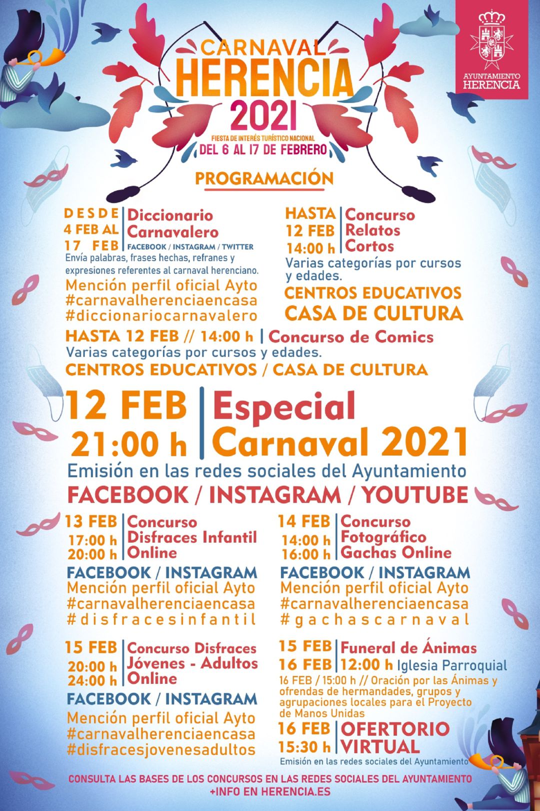 Cartel de las actividades del carnaval de Herencia Cartel de las actividades del carnaval de Herencia