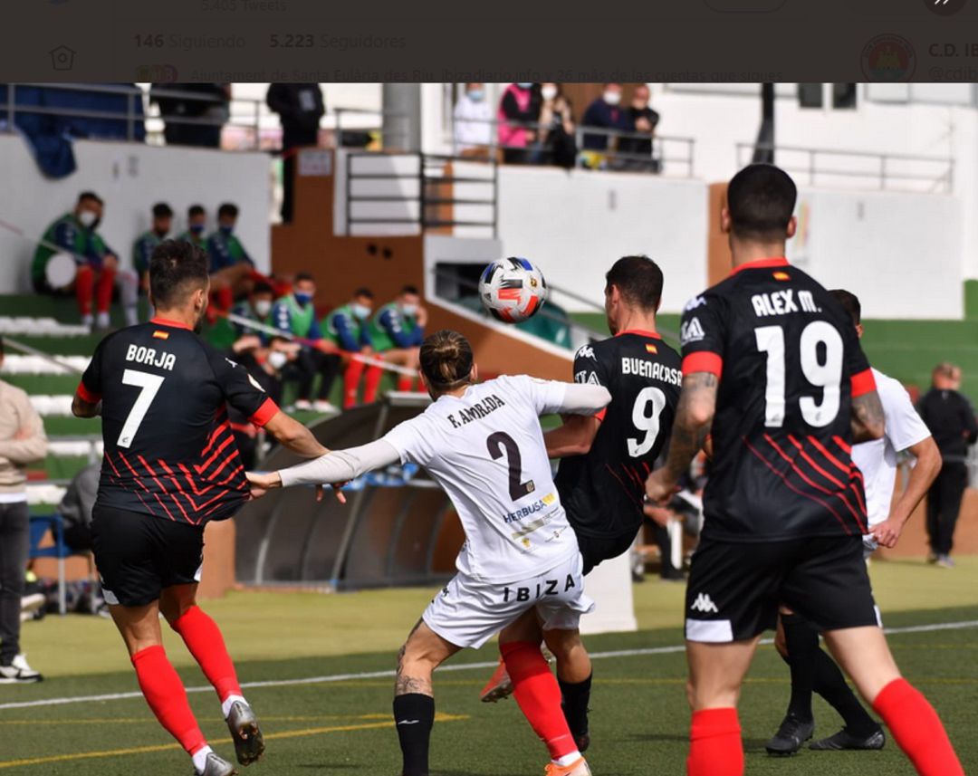 Imagen del partido jugado en Santa Eulària Imagen del partido jugado en Santa Eulària