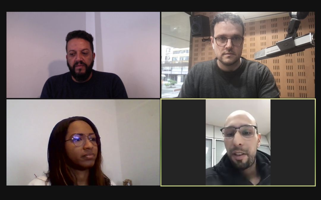 Un moment de la tertúlia amb Karim Sabni, Ebelin Cuero i Soulaiman Abarhoun Un moment de la tertúlia amb Karim Sabni, Ebelin Cuero i Soulaiman Abarhoun