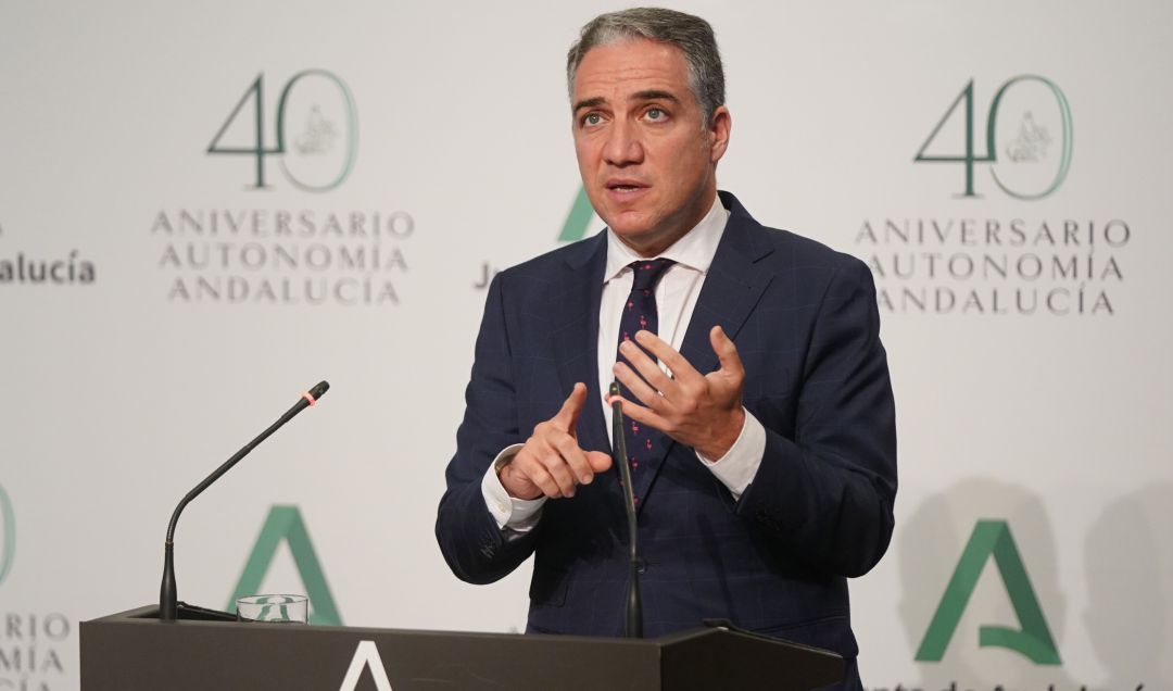 Elías Bendodo, consejero de Presidencia y Portavoz, comparece en rueda de prensa tras el consejo de gobierno Elías Bendodo, consejero de Presidencia y Portavoz, comparece en rueda de prensa tras el consejo de gobierno