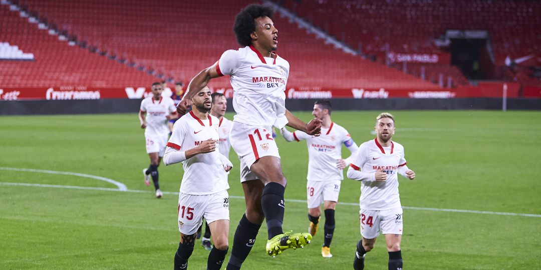 Koundé celebra su gol ante el Barcelona Koundé celebra su gol ante el Barcelona