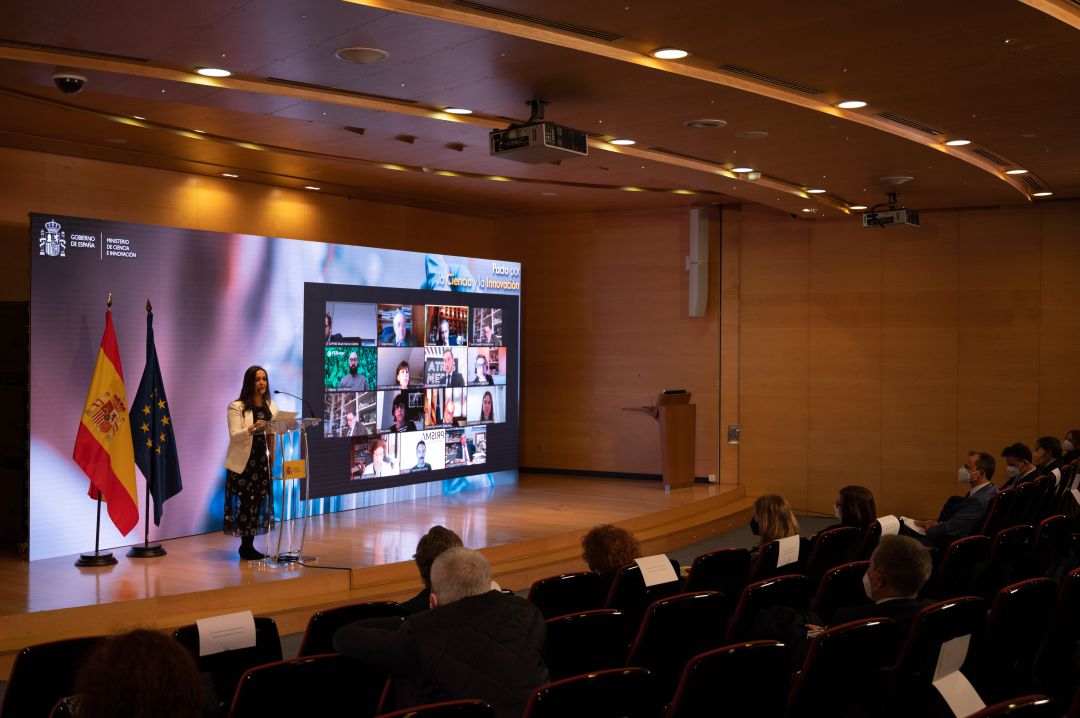 La directora del Cenieh en su intervención en el acto de presentación del Pacto por la Ciencia y la Innovación La directora del Cenieh en su intervención en el acto de presentación del Pacto por la Ciencia y la Innovación