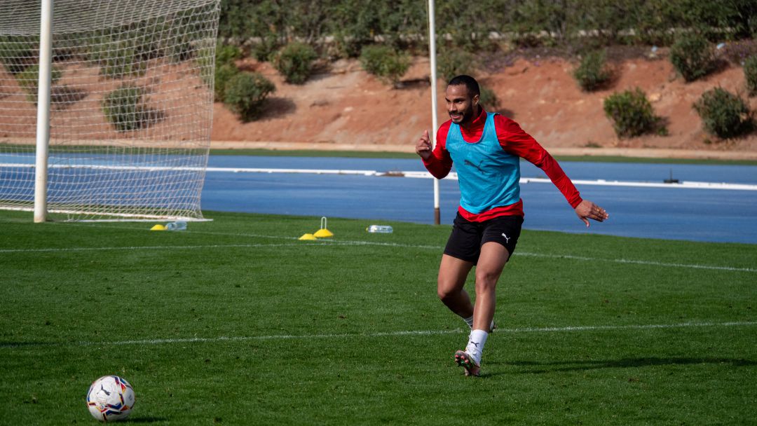 Guilherme Schettine en el entrenamiento de este miércoles. Guilherme Schettine en el entrenamiento de este miércoles.