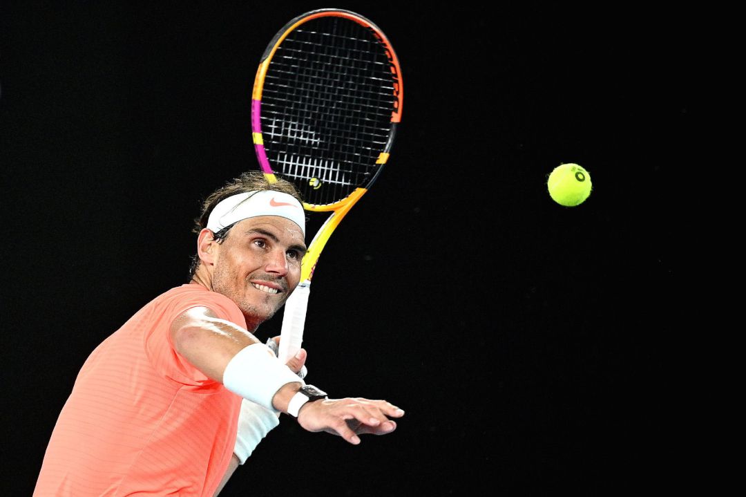 Rafa Nadal, en un momento del partido Rafa Nadal, en un momento del partido