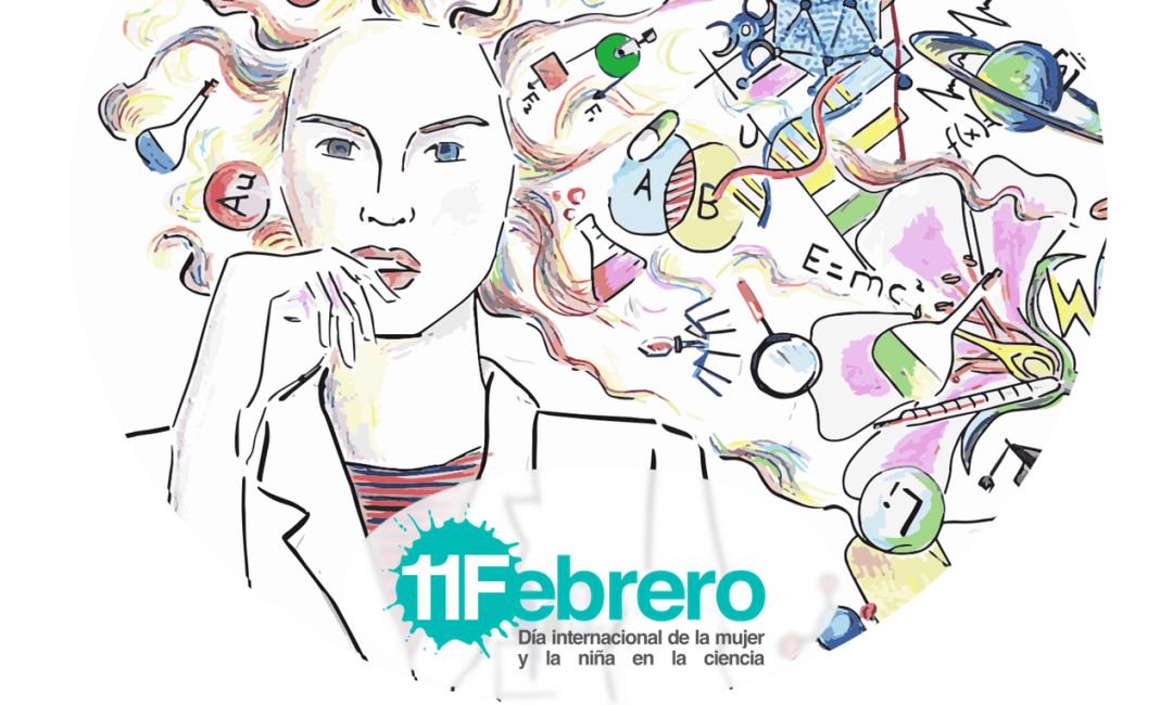 Cartel del Día de la mujer y la niña en la ciencia Cartel del Día de la mujer y la niña en la ciencia