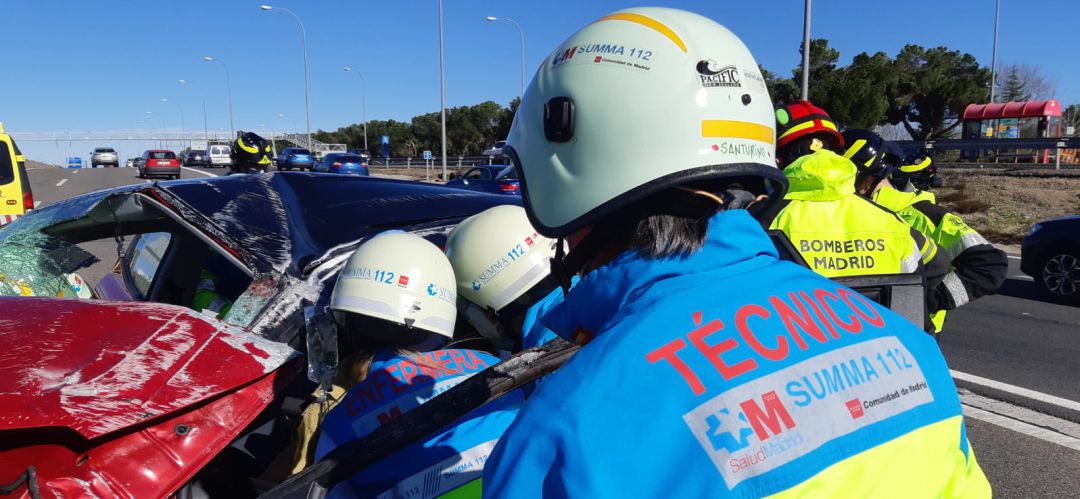 El accidente ha ocurrido justo en el límite entre Madrid capital y Alcobendas El accidente ha ocurrido justo en el límite entre Madrid capital y Alcobendas
