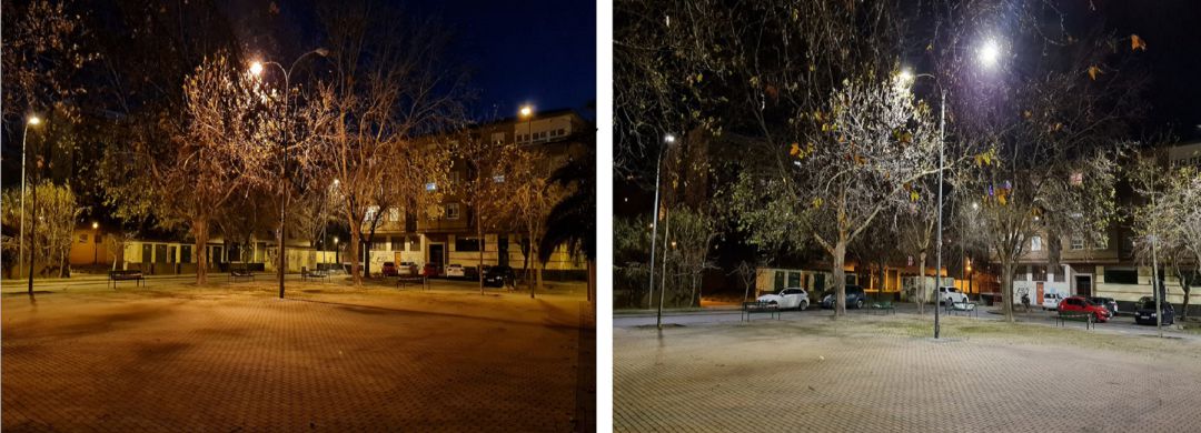 Antes y después de la implantación led Antes y después de la implantación led