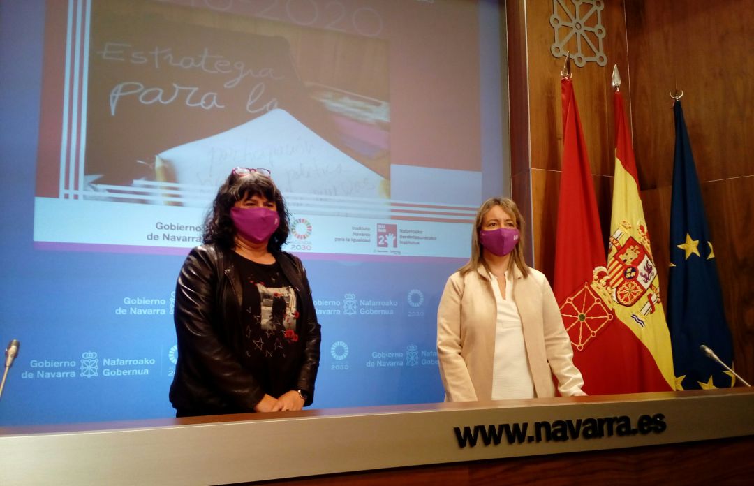 La directora gerente del INAI, Eva Istúriz (izda), y la subdirectora de Ciudadanía, Empoderamiento y Participación de las Mujeres, Marian García. La directora gerente del INAI, Eva Istúriz (izda), y la subdirectora de Ciudadanía, Empoderamiento y Participación de las Mujeres, Marian García.