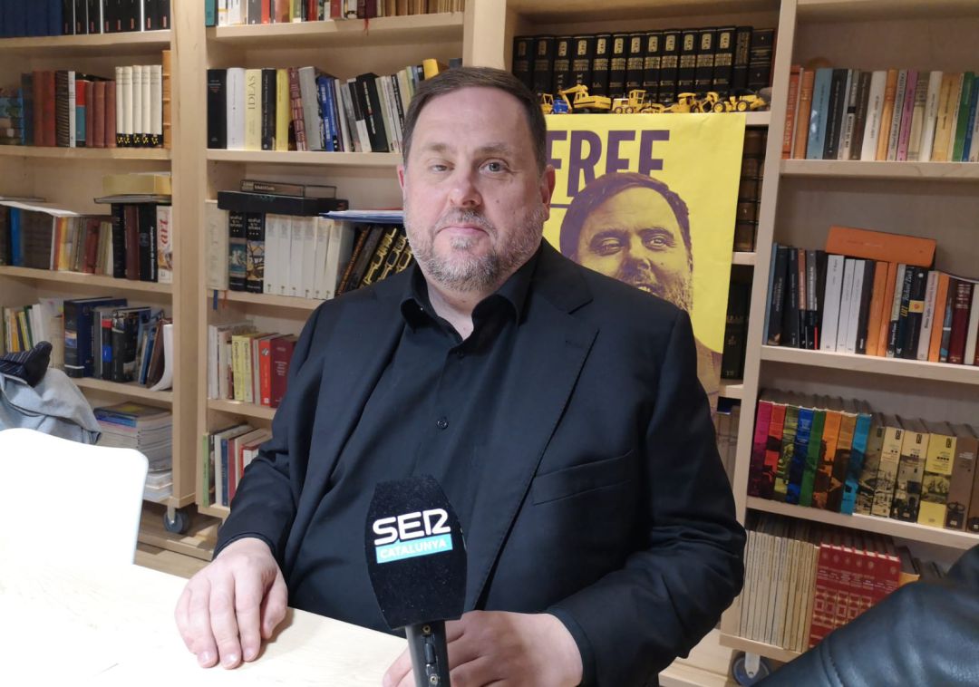 Oriol Junqueras, entrevistado hoy por Josep Cuní Oriol Junqueras, entrevistado hoy por Josep Cuní