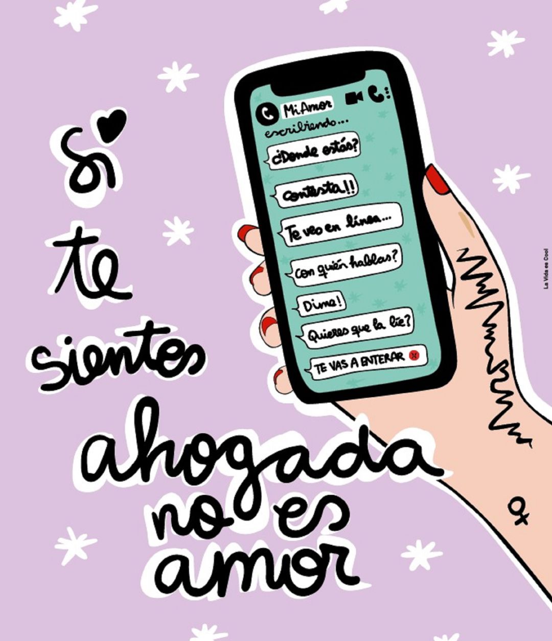 Campaña 'Si te siente ahogada no es amor' Campaña 'Si te siente ahogada no es amor'