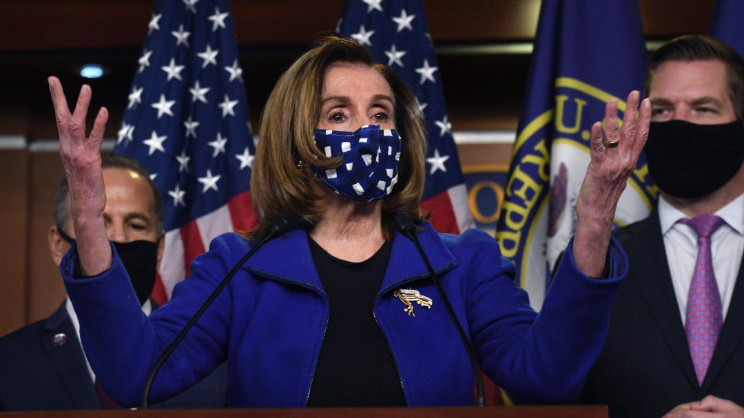 Nancy Pelosi durante el juicio político al expresidente Trump, por su papel incitando a la violencia en el ataque al Capitolio el pasado enero Nancy Pelosi durante el juicio político al expresidente Trump, por su papel incitando a la violencia en el ataque al Capitolio el pasado enero