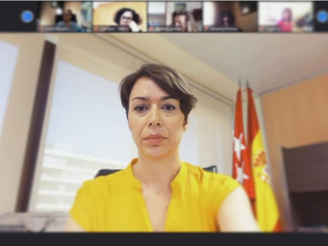 La directora general del Mayor Begoña Cortés en un encuentro telemático con alcaldes de la región. La directora general del Mayor Begoña Cortés en un encuentro telemático con alcaldes de la región.